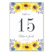 Blumenfelder | PERSONALISIERTE TISCHNUMMER (Vorderseite)