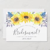 Blumenfelder sind meine Bridesmaid-Karte Einladung (Vorderseite)