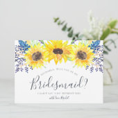 Blumenfelder sind meine Bridesmaid-Karte Einladung (Stehend Vorderseite)