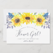 Blumenfelder sind meine Girl-Karte. Einladung (Vorderseite)