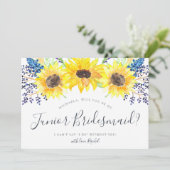 Blumenfelder sind meine Junior-Bridesmaid-Karte Einladung (Stehend Vorderseite)