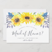 Blumenfelder sind meine Trauzeugin-Karte Einladung (Vorderseite)