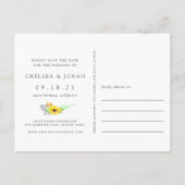 Blumenfelder | Sonnenblumen Save the Date Postkart Ankündigungspostkarte (Rückseite)
