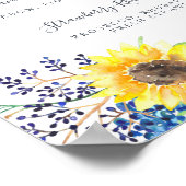 Blumenfelder Unterschrift Cocktail Menü Zeichen Poster (Ecke)