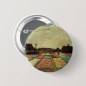 Blumenfelder von Vincent van Gogh. Button (Vorne & Hinten)