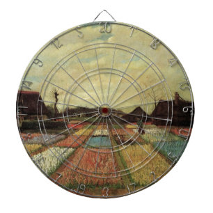 Blumenfelder von Vincent van Gogh. Dartscheibe