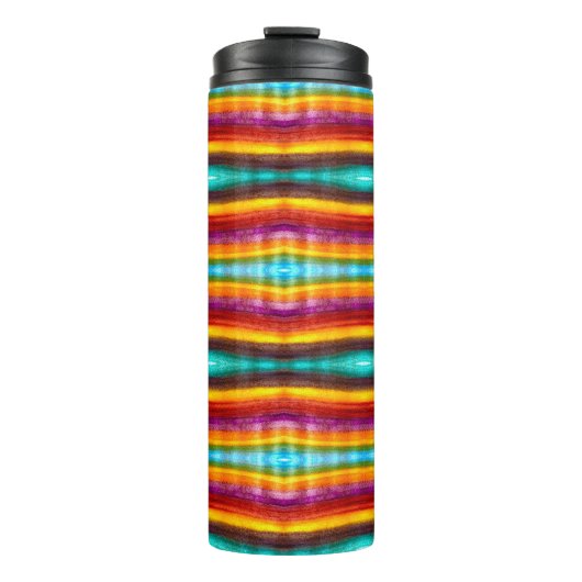 Blumenfelder Wassermalerei Kunst Thermosbecher (Vorderseite)