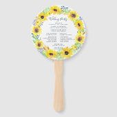 Blumenfelder-Wreath-Hochzeitsprogramm Fächer (Rückseite)