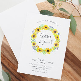 Blumenfelder Wreath Wedding Einladung