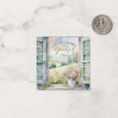 Blumenfenster mit Gratex-Herzfarbe Mitteilungskarte (Vorderseite/Rückseite Beispiel)