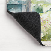 Blumenfenster mit Gratex-Herzfarbe Mousepad (Ecke)