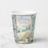 Blumenfenster mit Gratex-Herzfarbe Pappbecher (Vorderseite)