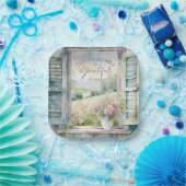 Blumenfenster mit Gratex-Herzfarbe Pappteller (Party)