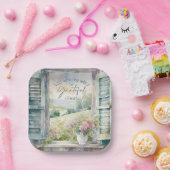 Blumenfenster mit Gratex-Herzfarbe Pappteller (Party)