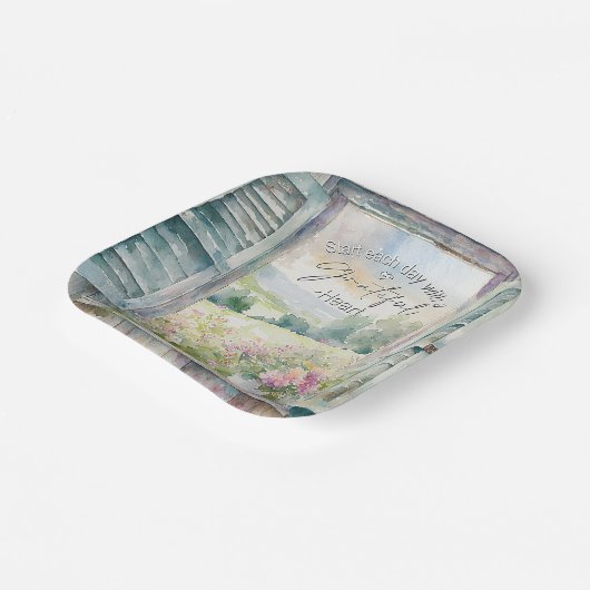 Blumenfenster mit Gratex-Herzfarbe Pappteller (Gewinkelt)