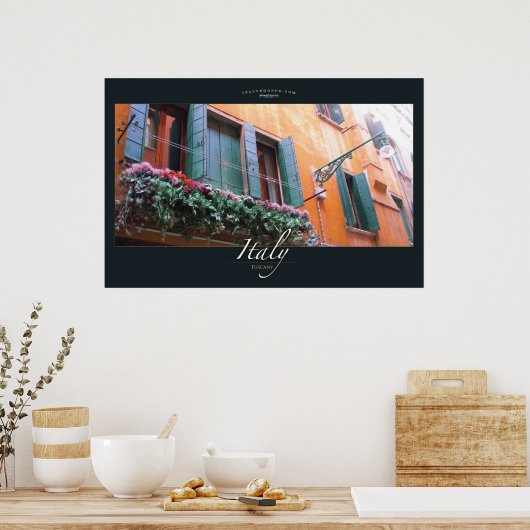 Blumenfenster Poster (Küche)