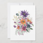 Blumenfest 62. Geburtstagsparty Einladung (Rückseite)