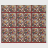 Blumenfeste Geschenkpapier (Flach)