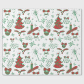 Blumenfestivals Illustration Frohe Weihnachten Geschenkpapier (Flach)