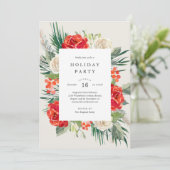 Blumenfestlichkeits-Feiertags-Party Einladung (Stehend Vorderseite)