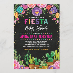 Blumenfiesta-Baby-Duschen-mexikanische Blumen Einladung