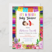 Blumenfiesta-Babyparty-festliches Einladung (Vorderseite)