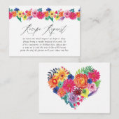 Blumenfiesta-Brautparty-Anfrage Begleitkarte (Vorne/Hinten)