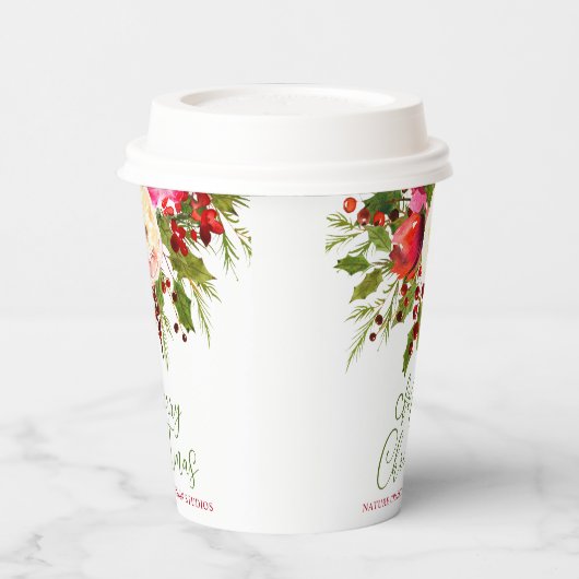 Blumenfirma Weihnachten Pappbecher (Links)