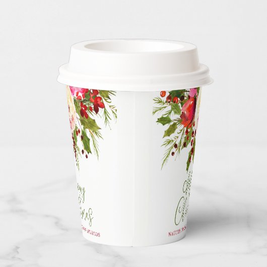 Blumenfirma Weihnachten Pappbecher (Rechts)