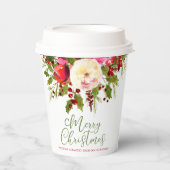 Blumenfirma Weihnachten Pappbecher (Vorderseite)