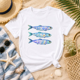 Blumenfisch Meer Lebens Kunst T-Shirt