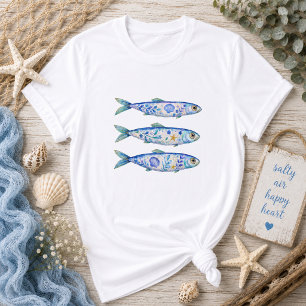 Blumenfisch Meer Lebens Kunst Tri-Blend Shirt