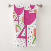 Blumenflamingo-Fiesta-Bad-Tuch-Set Badhandtuch Set (Insitu)