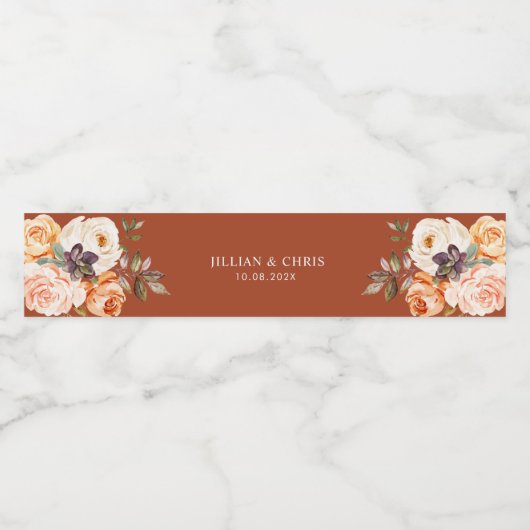 Blumenflasche Wasserflaschenetikett (Einzelnes Label)