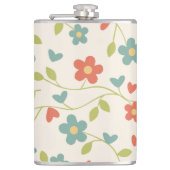 Blumenflasengeschenk Flachmann (Vorderseite)