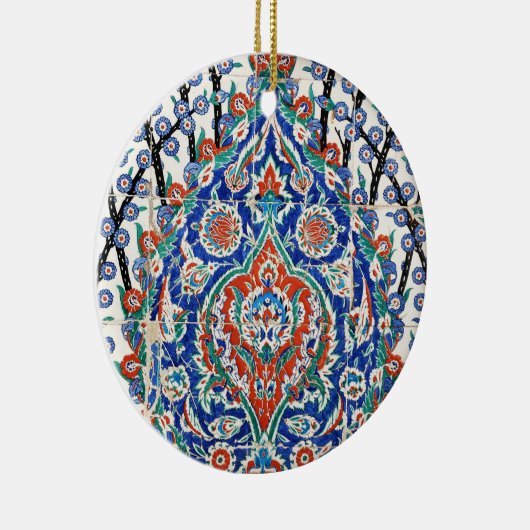 Blumenfliesen Keramik Ornament (Rechts)