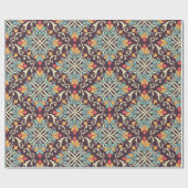 Blumenfliesenmuster Geschenkpapier (Flach)