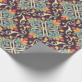 Blumenfliesenmuster Geschenkpapier (Ecke)