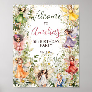 Blumenflora Party Begrüßungszeichen Poster