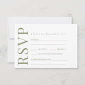 Blumenfloral Wildblume Bloom Wedding RSVP Cards (Vorderseite)