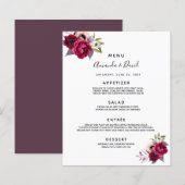 Blumenflorale, weiß bordeauxrot, lila (Vorne/Hinten)