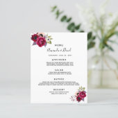 Blumenflorale, weiß bordeauxrot, lila (Stehend Vorderseite)