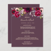 Blumenflorals bordeauxrot Cassis lila (Vorne/Hinten)