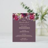 Blumenflorals bordeauxrot Cassis lila (Stehend Vorderseite)