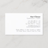 Blumenflorist der rosa Rosen-Single Chic-Blume Visitenkarte (Rückseite)