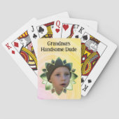 Blumenform Austauschbares Foto Farbiger Hintergrun Spielkarten (Rückseite)