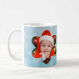 Blumenform Mein 1. Weihnachtsfoto Kaffeetasse