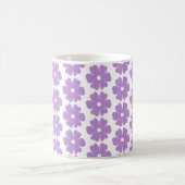 Blumenförmig kariert Rosa Lila Kaffeetasse (Mittel)