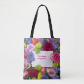 Blumenförmige hübsche Rosen Textbox Custom Tasche (Vorderseite)