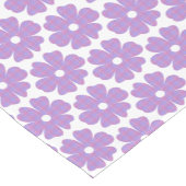 Blumenförmiger Karierter Rosa Lila Tischläufer (Ecke)